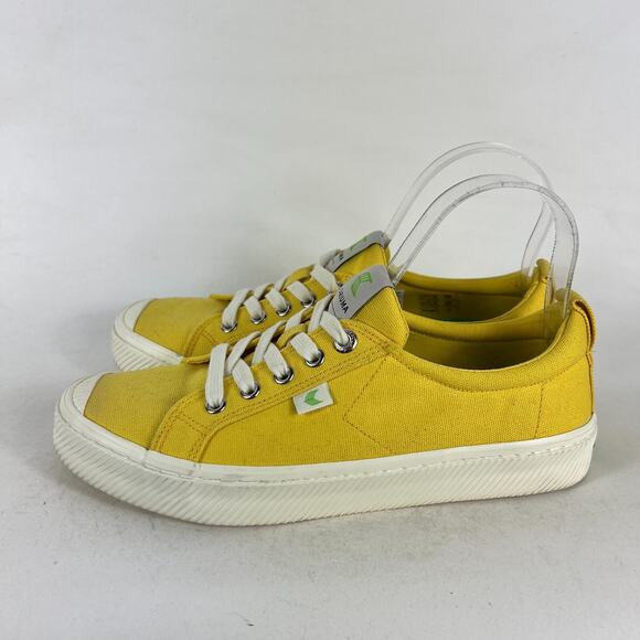 Cariuma Sneakers Women's 8.5 Yellow Lace Up Low Top Athletic Running Shoes - Picture 5 of 10